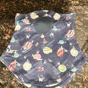 Kids Navy Space Print Neck Gaiter Face Mask - MFI